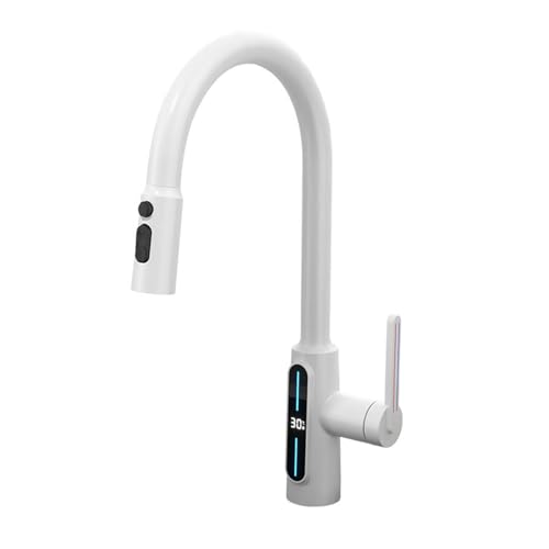 Robinet de cuisine avec pulvérisateur anti éclaboussures et écran thermique