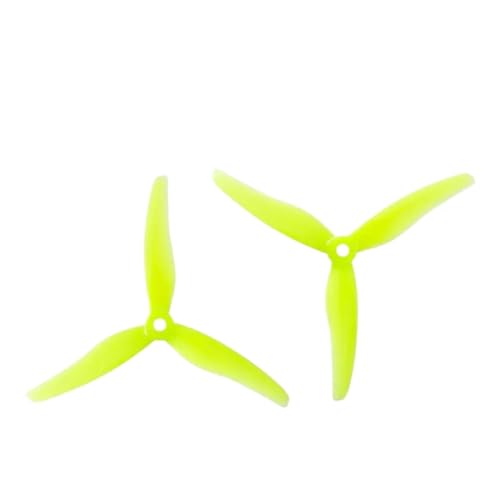 4PCS 51433 5inch Tri-Propeller Props CW CCW 2ペアFPVレーシングドローンブラシレスモータードローンプロペラと互換性(2pairs 51433 Yellow)