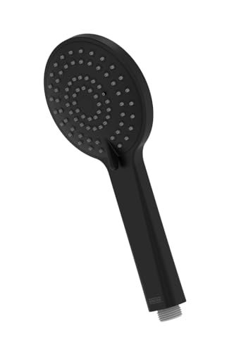 Image of Bristan Round 3-Function Shower Handset, Easy Clean Nozzles, Black Finish