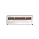 trendteam smart living - TV-Lowboard Fernsehschrank Fernsehtisch - Wohnzimmer - Marlon - Aufbaumaß (BxHxT) 150 x 50 x 40 cm - Farbe Weiß Hochglanz mit Coast Evoke Eiche - 222232001