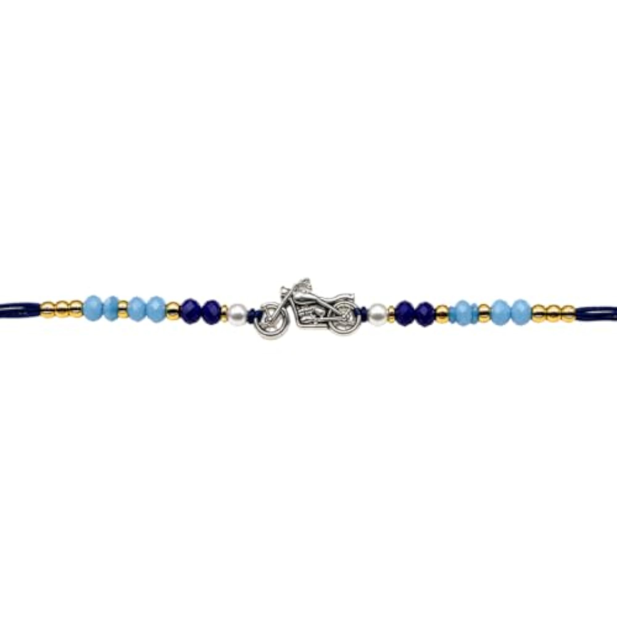 925 Sterling Silver Motorcycle Rakhi for Brother