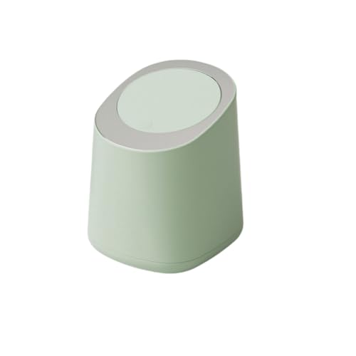Petite poubelle ronde pour bureau à poussoir pour éliminer les petits déchets