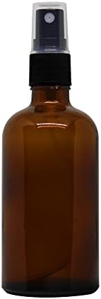 Nsb Herbals 100 Ml Refillable Amber Fine Mist Spray Glass Bottles With Spray Pump For Uses For Diy Perfume, Essential Oils, Blends, Aromatic Water, Beauty Products (Pack Of 1) - Black