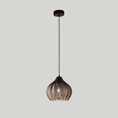 Chandelier îlot de cuisine suspension verre gris lampe à manger moderne E26