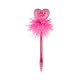 Legami - Kugelschreiber mit leuchtendem Herz, Writing is Magic, rosa Tinte, LED-Schreibstift für Kinder und Erwachsene, 0,7 mm Spitze, Heart-Thema