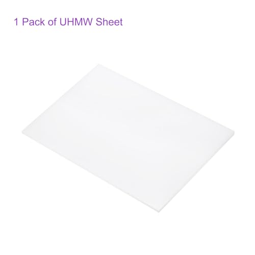 Image of DMiotech 6 x 8 x 0.15 Inch Plastic UHMW Sheets, Ultra High Molecular Weight Polyethylene, Opaque White Polyethylene Board for Automotive, Chemical, Manufacturing, DIY Home Kitchen