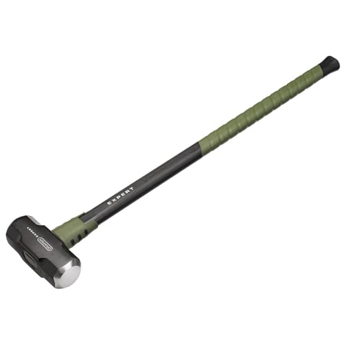 Draper Expert 10lb Sledgehammer - 4.5kg Heavy-Duty Forged Steel Head, Steel Core Shaft, Fibreglass Overstrike Handle & Shock-Absorbing Grip - Trade-Quality Demolition Tool