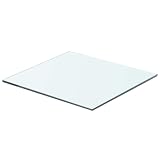 Tidyard Mensola in Vetro Temperato Trasparente 40x30 cm, Ripiano Resistente 15 kg, Espositore per Casa e Negozio 243816
