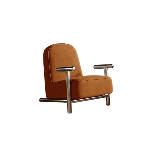 HUAYUSEDF Sillón nórdico Naranja para salón, Dormitorio, salón, sillón Creativo, balcón, sofá.