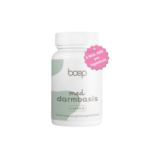 boep med darmbasis | Probiotische Mischung mit 10 Bakterienstämmen (5 Mrd. KBE) | Präbiotische Bio-Akazienfaser | vegan, zuckerfrei, glutenfrei, laktosefrei, hefefrei | Kapseln | Kinder & Erwachsene