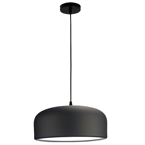Lustre scandinave blanc 60cm suspension dôme design pour éclairage salon et salle à manger