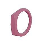 QALO Women's Soft Rose Signet Stackable Silicone Ring Size 05