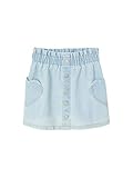 Toute boutonnée devant VERTBAUDET Jupe en Jean Fille Poches Coeur Denim Bleached 4A