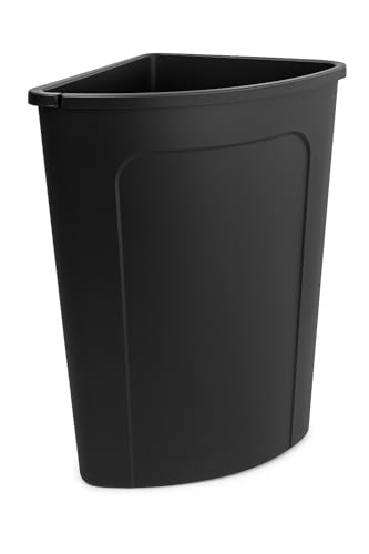 Caneca de basura redonda para esquina 21 galones negra miniatura 2
