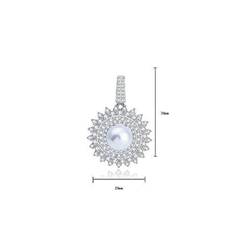 Boucles d'oreilles halo perle en plaqué argent et zircones d'exception