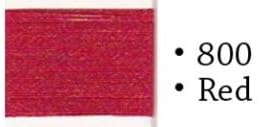800 Red 25 Prewound Bobbin Embroidery Thread Size A with Bobbin Holder for FSL