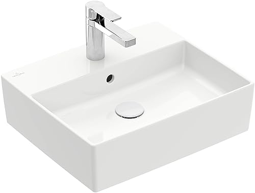 Villeroy & Boch 4A075001 Rechteckiges Waschbecken, rechteckig, weiß, 500 mm, 420 mm, 14,8 kg