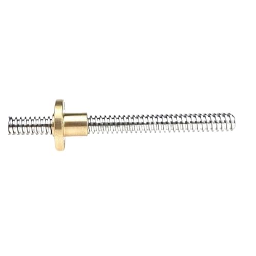 Metal Ball Screw nut T8 Lead Screw THSL-300-8D Trapezoidal Rod T8 Lead Screw Thread 8mm Lead 2mm Length 100mm-1000mm with Brass Nut(150mm)
