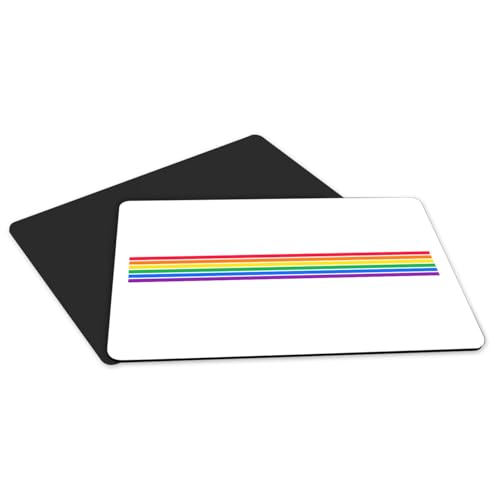 Sets de table en caoutchouc antidérapant blanc et motif Pride de qualité - 5