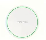 Wireless Fast Charger Pad, White, Round Charging Dock