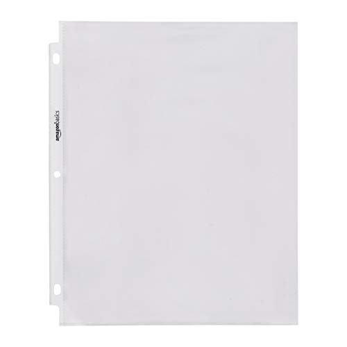Amazon Basics Sheet Protector, Heavy Duty, Non-Glare, 100 Pack, Clear #TOP1