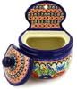Polmedia Polish Pottery Wall Jar UNIKAT - Spring Splendor Pattern Handmade in Boleslawiec Poland + Certificate of Authenticity