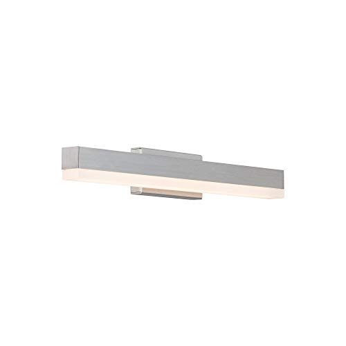 Image of WAC Lighting dweLED, Styx 19in LED Bathroom Vanity or Wall Light 3-CCT 2700K-3000K-3500K Set to 3000K in Brushed Aluminum