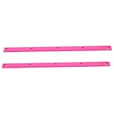 SHERCHPRY Protectores de Parachoques para Patineta 2 Piezas, Rieles Abs Rosa, Costillas Duraderas para Longboard, Protección contra Golpes, Uso en Patinaje Callejero y Trucos en Parque
