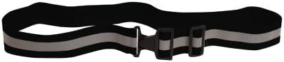 Reflective Elastic Belt w/Buckle Closure (Black)