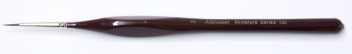 The Art Shop Skipton Brown Extra Fine Detail Paint Brush - Size 2/0 | Artists, Modellers, Miniatures