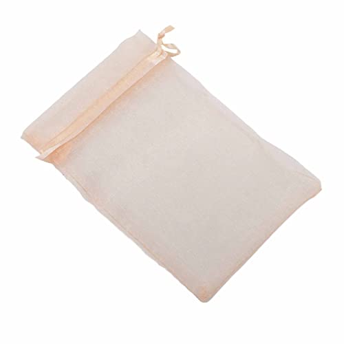 Septpenta 100 Szt. Torby Z Organzy, 10X15 Cm Premium Przezroczyste Torby Z Organzy, Torby Na Prezenty Z Biżuterią, Torby Siatkowe Torby Na Prezenty Ze Sznurkiem, Na ślub, Dekoracje świąteczne(A)