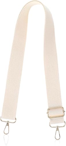 Ahltoiex Purse Strap Replacement Crossbody Wide Canvas, Beige, Adjustable