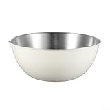 Bol mélangeur de cuisine en acier inoxydable 304 avec buse de dérivation unique, adapté pour la cuisson, la préparation de la pâte et le mélange de salade avec un nettoyage facile (20 cm)