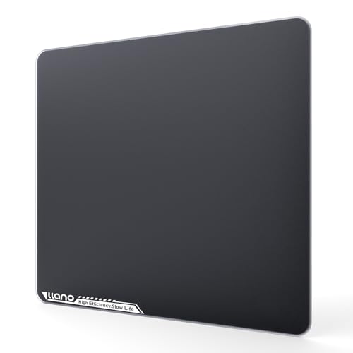 llano Tapis de Souris en Verre de 35x30 cm pour le Gaming de Haute Précision