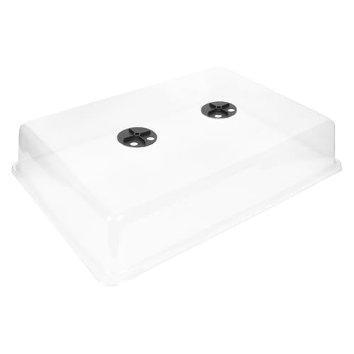 Milisten 苗ポットカバー プラントスタータートレイ クローンふた 植物湿度ドーム 植物育成トレー 園芸用品 庭 garming プラスチック育苗ポットのふた 温室植栽トレイのふた pp 白い