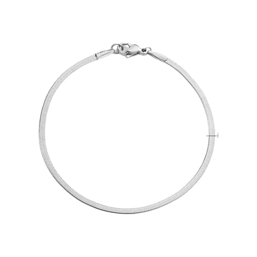 HOAETDIENTE Classic Snake Chain Bracelets For Women Trend Fashion Stainless Steel Cuban Chain Bracelet Trendy Woman Gifts Jewelry