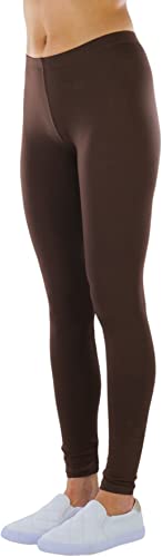 Image of ToBeInStyle Women's Skinny Fit Cotton Full Length Leggings Tights - Regular and Plus Sizes
