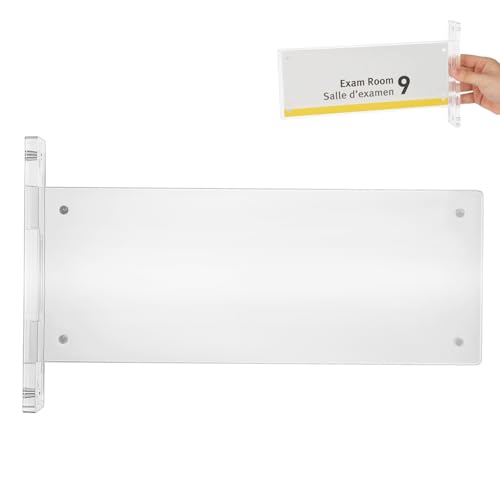 Plaque signalétique murale acrylique verticale Yardwe pour nom et bureau