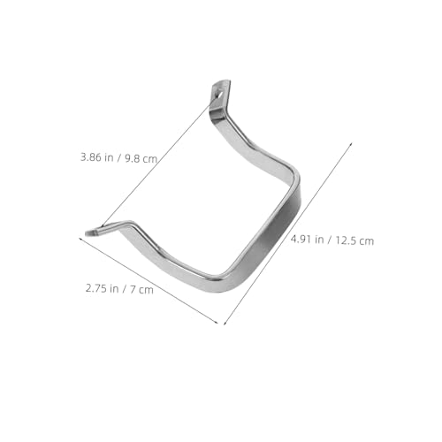 Mango lateral removible para sartén de acero inoxidable PRETYZOOM 4 piezas con espaciado de agujeros de 9.8 cm compatible con ollas a presión, woks y hervidores de agua miniatura 2
