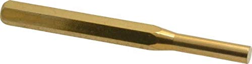 Made in USA - 1/4" Brass Pin Punch - 3-1/2" OAL (2 Pack)