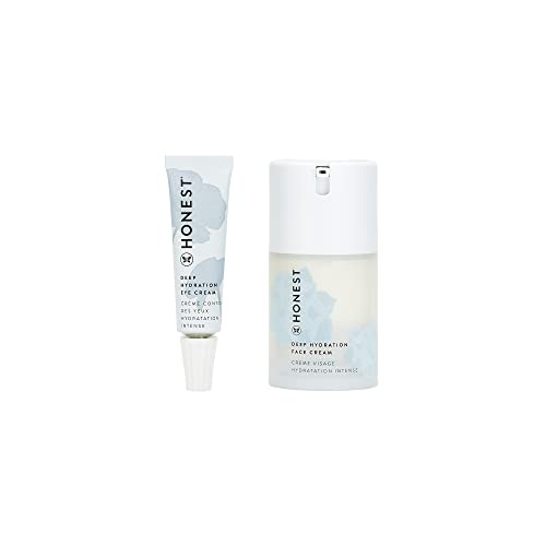 Honest Beauty Deep Hydration Face Cream with Baobab Seed Oil & Shea Butter,1.69 fl. oz. (Packaging May Vary) and Honest Beauty Deep Hydration Eye Cream with Hyaluronic Acid, 0.5 fl. oz.