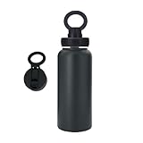 KIXZSAZ Frasco de vacío de acero inoxidable duradero, botella agua acero inoxidable elegante y ecológica, botella agua, negro, Tipo paja