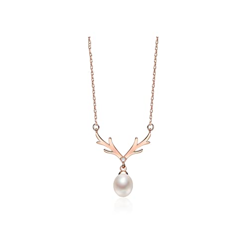 Collier perle d'eau douce pendentif goutte blanche à porter au bureau ou en soirée