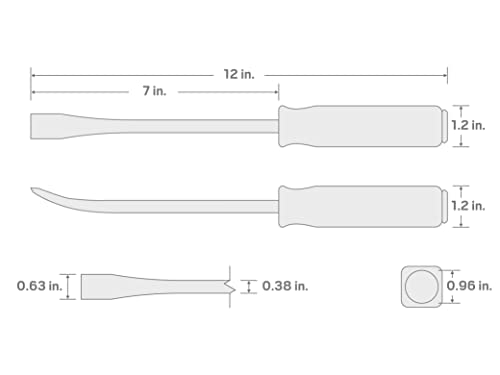 Tekton 12 Inch Angled Tip Handled Pry Bar | Lsq42012 #TOP6
