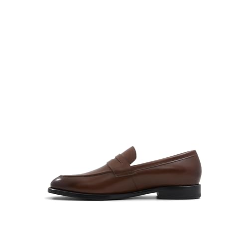 Brooks Brothers Men's Greenwich Leather Penny Loafer Dress Shoe, Cognac, 9