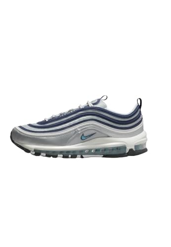 NIKE Air MAX 97, Zapatillas De Running Hombre, Metallic Silver Chlorine Blue, 40 EU