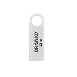 BRANKO 32GB Metal Body Pen Drive USB 2.0 Durable Flash Drive with 5-Year Warranty, Compact and Reliable Memory Stick for PC, Laptop, and More