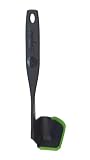 Littfield® Drehkellenspatel Black Edition - Thermomix® Zubehör TM6 TM5 TM31 - Spatel-Lippe flexibel - Made in Germany - BPA-frei (Schwarz/Grün)