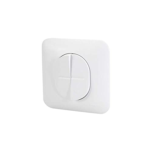 SCHNEIDER ELECTRIC - Double interrupteurs va-et-vient OVALIS 10A avec plaque blanc - SCHNEIDER ELECTRIC - S266214