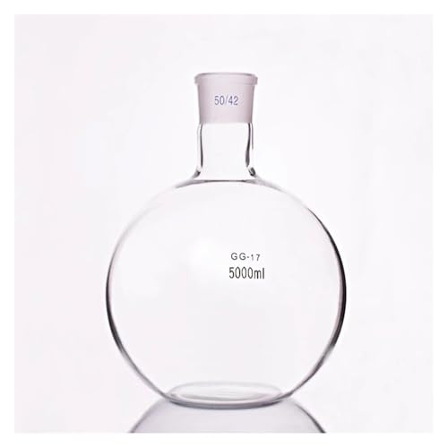 Flacon plat 5000 ml en verre borosilicaté avec joint 50/42 pour laboratoires